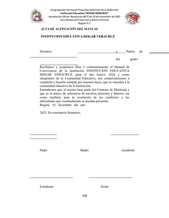 MANUAL DE CONVIVENCIA IEHV AÑO 2025 — page 150