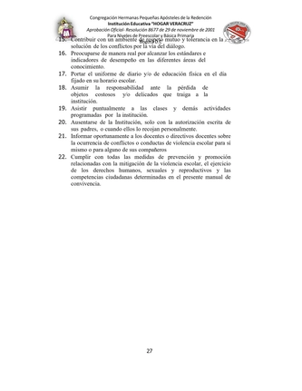 MANUAL DE CONVIVENCIA IEHV AÑO 2025 — page 27