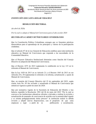 MANUAL DE CONVIVENCIA IEHV AÑO 2025 — page 6