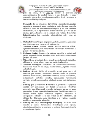 MANUAL DE CONVIVENCIA IEHV AÑO 2025 — page 80