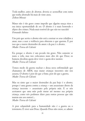 O ABORTO em Frases, Poemas e Reflexões - Antologia — page 11