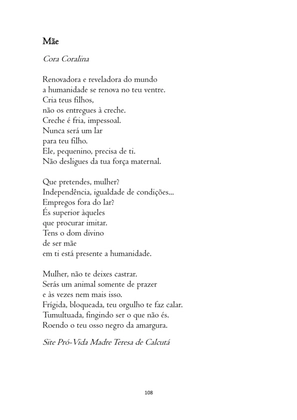 O ABORTO em Frases, Poemas e Reflexões - Antologia — page 108