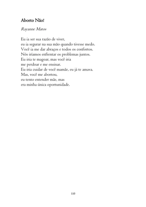 O ABORTO em Frases, Poemas e Reflexões - Antologia — page 110