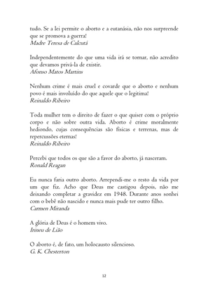 O ABORTO em Frases, Poemas e Reflexões - Antologia — page 12