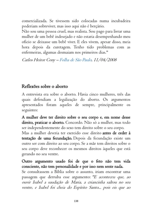 O ABORTO em Frases, Poemas e Reflexões - Antologia — page 138