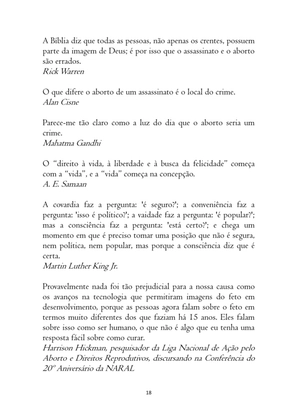 O ABORTO em Frases, Poemas e Reflexões - Antologia — page 18