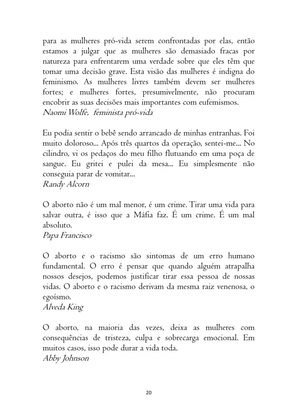 O ABORTO em Frases, Poemas e Reflexões - Antologia — page 20