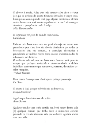 O ABORTO em Frases, Poemas e Reflexões - Antologia — page 21