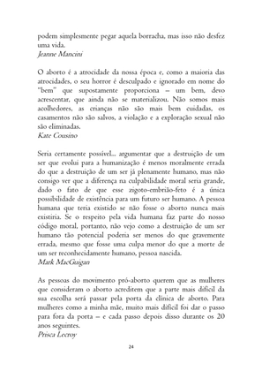O ABORTO em Frases, Poemas e Reflexões - Antologia — page 24