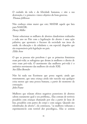 O ABORTO em Frases, Poemas e Reflexões - Antologia — page 31
