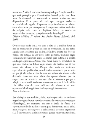 O ABORTO em Frases, Poemas e Reflexões - Antologia — page 37