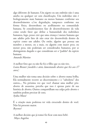 O ABORTO em Frases, Poemas e Reflexões - Antologia — page 40