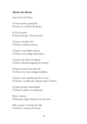 O ABORTO em Frases, Poemas e Reflexões - Antologia — page 58