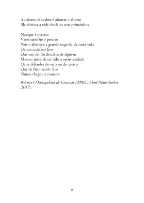 O ABORTO em Frases, Poemas e Reflexões - Antologia — page 59