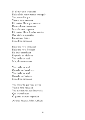 O ABORTO em Frases, Poemas e Reflexões - Antologia — page 66