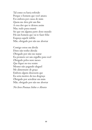 O ABORTO em Frases, Poemas e Reflexões - Antologia — page 68