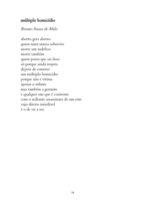 O ABORTO em Frases, Poemas e Reflexões - Antologia — page 74