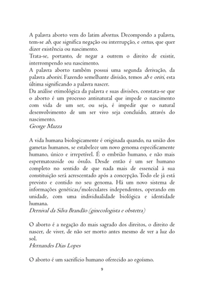 O ABORTO em Frases, Poemas e Reflexões - Antologia — page 9
