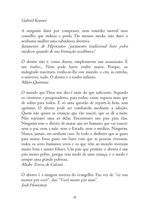 O ABORTO em Frases, Poemas e Reflexões - Antologia — page 10