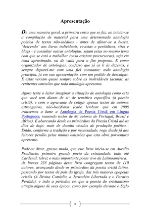 Breve Antologia da Poesia Cristã Universal — page 8