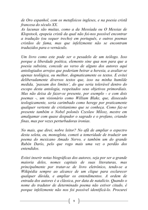 Breve Antologia da Poesia Cristã Universal — page 9