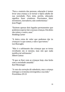 A Criança e a Infância em 150 Citações — page 16