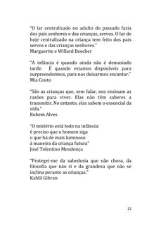 A Criança e a Infância em 150 Citações — page 22