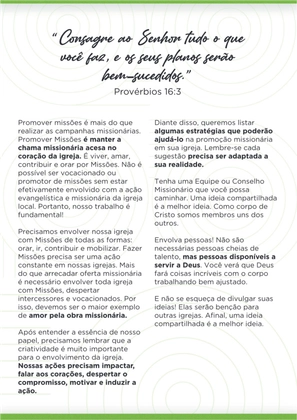 Ideias criativas para envolver sua igreja com Missões — page 2