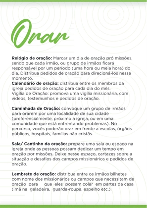 Ideias criativas para envolver sua igreja com Missões — page 3
