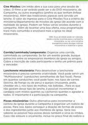Ideias criativas para envolver sua igreja com Missões — page 9
