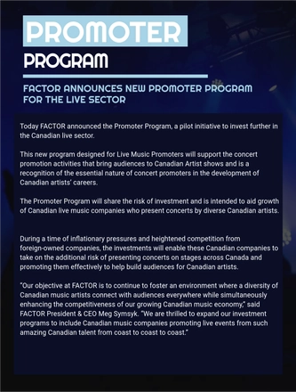 FACTOR - Promoter Program — page 2