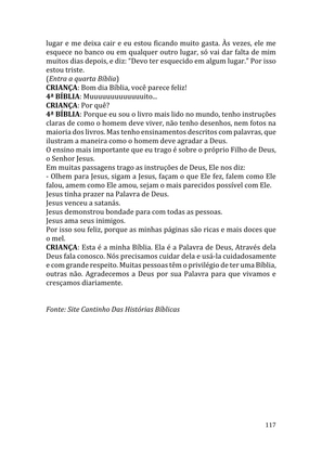 Celebrando as escrituras: Uma coletânea de recursos para vivermos e celebrarmos a Bíblia Sagrada — page 117