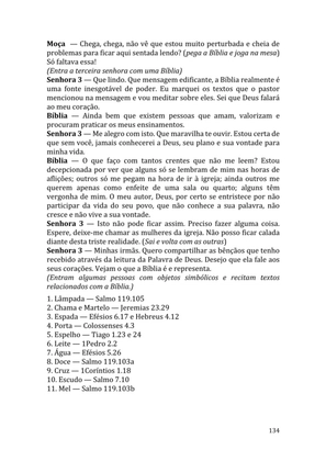 Celebrando as escrituras: Uma coletânea de recursos para vivermos e celebrarmos a Bíblia Sagrada — page 134