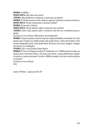 Celebrando as escrituras: Uma coletânea de recursos para vivermos e celebrarmos a Bíblia Sagrada — page 160