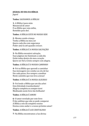 Celebrando as escrituras: Uma coletânea de recursos para vivermos e celebrarmos a Bíblia Sagrada — page 177