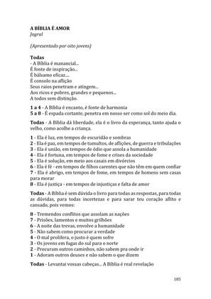Celebrando as escrituras: Uma coletânea de recursos para vivermos e celebrarmos a Bíblia Sagrada — page 185