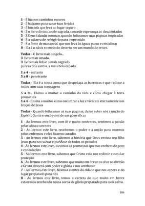 Celebrando as escrituras: Uma coletânea de recursos para vivermos e celebrarmos a Bíblia Sagrada — page 186