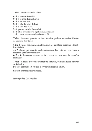 Celebrando as escrituras: Uma coletânea de recursos para vivermos e celebrarmos a Bíblia Sagrada — page 187