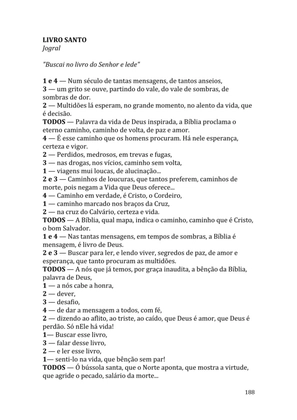 Celebrando as escrituras: Uma coletânea de recursos para vivermos e celebrarmos a Bíblia Sagrada — page 188