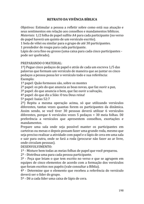 Celebrando as escrituras: Uma coletânea de recursos para vivermos e celebrarmos a Bíblia Sagrada — page 198