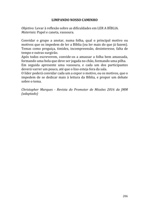 Celebrando as escrituras: Uma coletânea de recursos para vivermos e celebrarmos a Bíblia Sagrada — page 206
