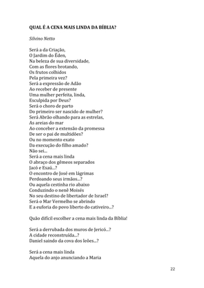 Celebrando as escrituras: Uma coletânea de recursos para vivermos e celebrarmos a Bíblia Sagrada — page 22