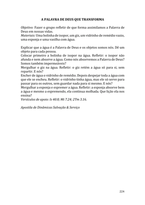 Celebrando as escrituras: Uma coletânea de recursos para vivermos e celebrarmos a Bíblia Sagrada — page 224