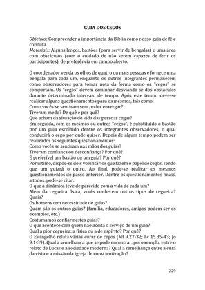 Celebrando as escrituras: Uma coletânea de recursos para vivermos e celebrarmos a Bíblia Sagrada — page 229
