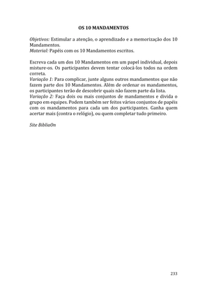 Celebrando as escrituras: Uma coletânea de recursos para vivermos e celebrarmos a Bíblia Sagrada — page 233