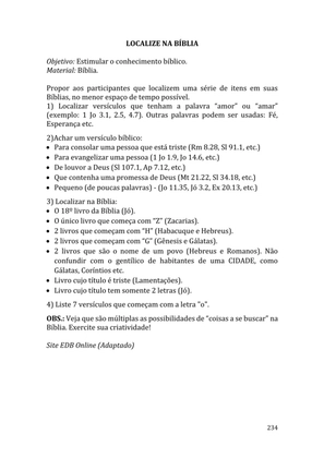 Celebrando as escrituras: Uma coletânea de recursos para vivermos e celebrarmos a Bíblia Sagrada — page 234