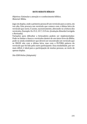 Celebrando as escrituras: Uma coletânea de recursos para vivermos e celebrarmos a Bíblia Sagrada — page 235