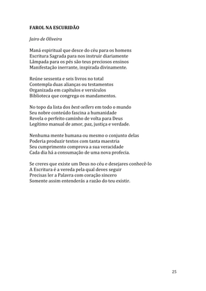 Celebrando as escrituras: Uma coletânea de recursos para vivermos e celebrarmos a Bíblia Sagrada — page 25
