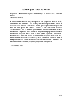 Celebrando as escrituras: Uma coletânea de recursos para vivermos e celebrarmos a Bíblia Sagrada — page 256