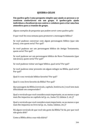 Celebrando as escrituras: Uma coletânea de recursos para vivermos e celebrarmos a Bíblia Sagrada — page 266